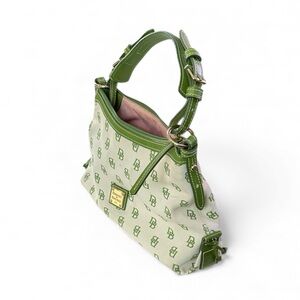 Dooney & Bourke Green and White Shoulder Bag